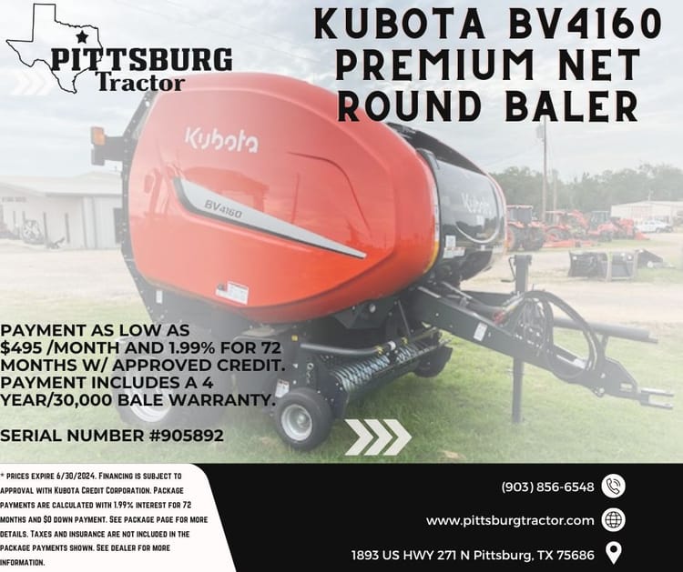 BV4160 Premium Net Round Baler Special!!
